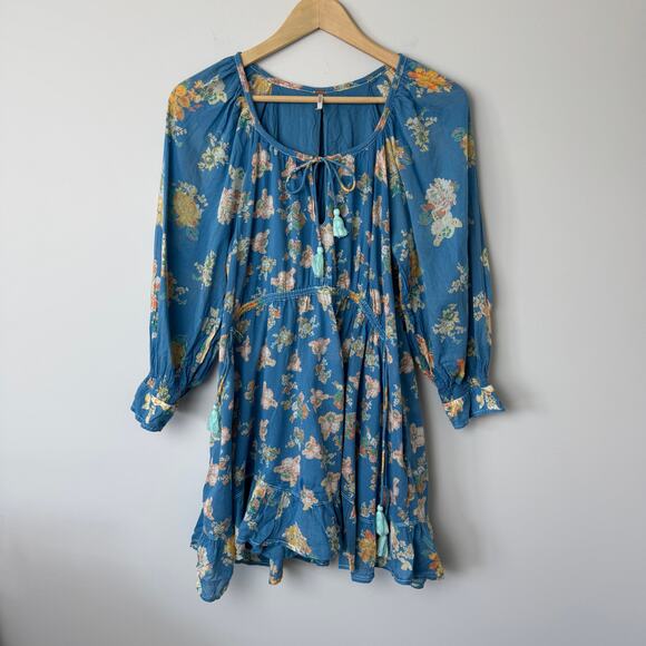 Free People Camella Floral Boho Mini Dress Size Small - Picture 1 of 12